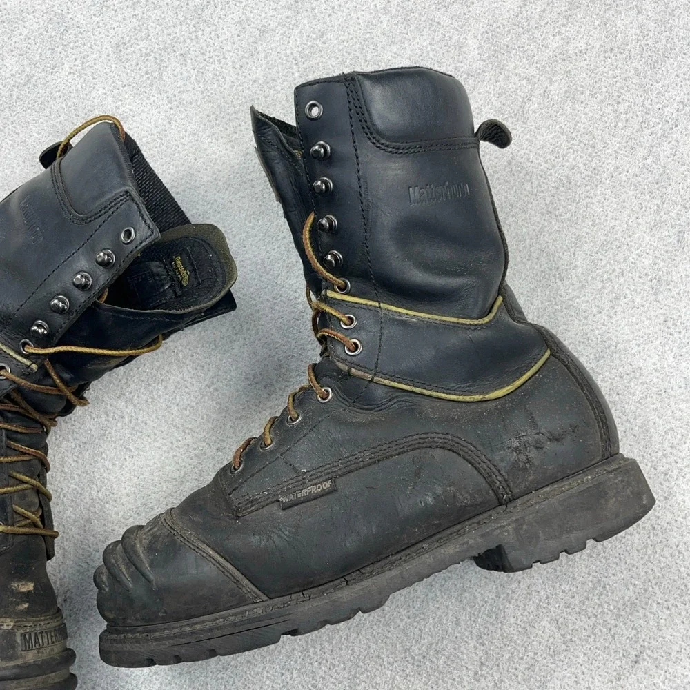 Matterhorn Black Leather Metguard Boots Mining Men's size 9.5W